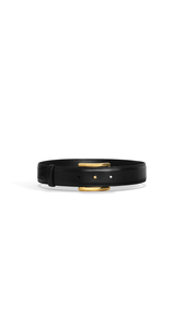 BLACK - ALA&Iuml;A CURVE BELT IN LEATHER