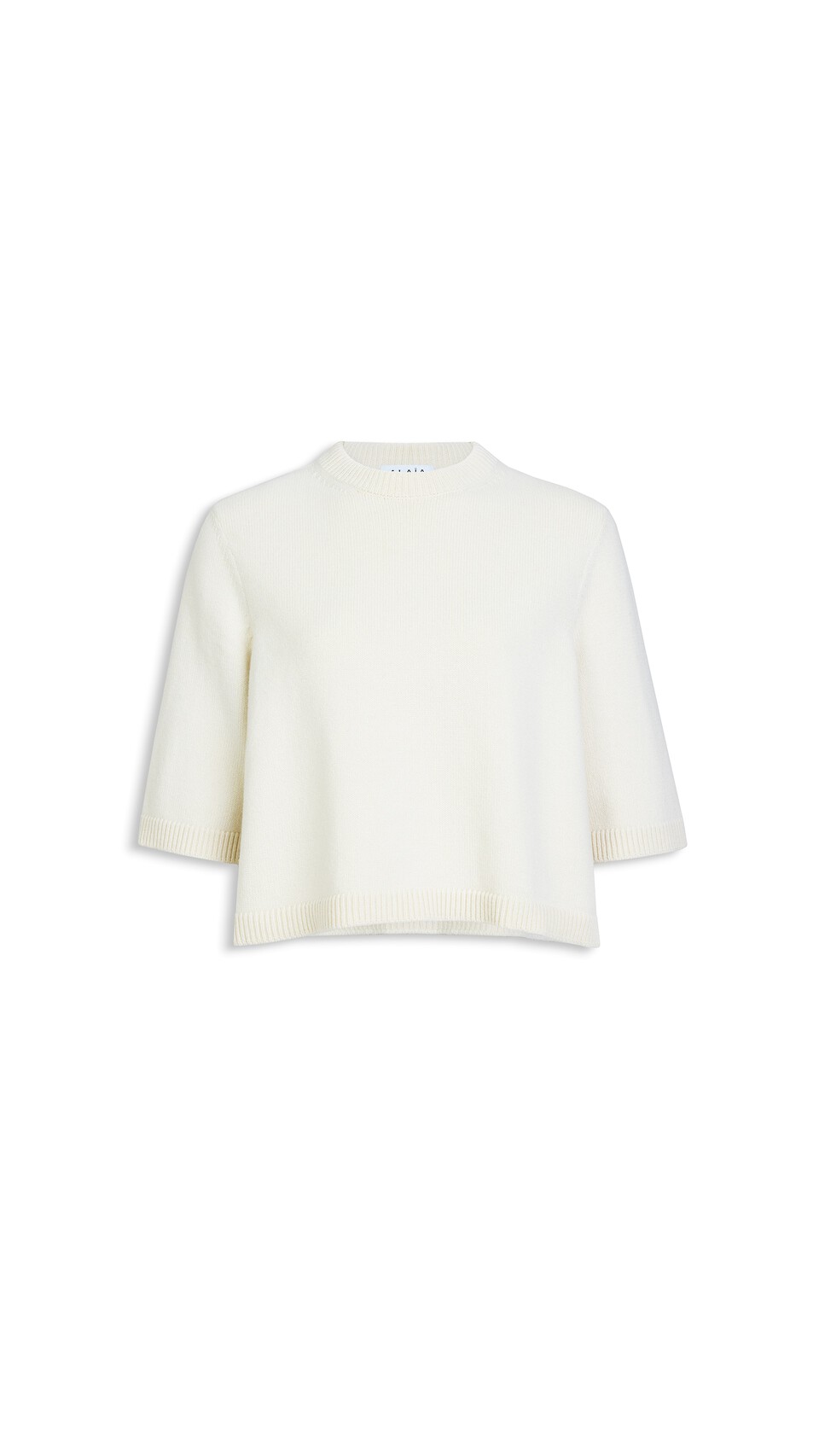 ALA&Iuml;A BOXY CASHMERE JUMPER NATURAL WHITE