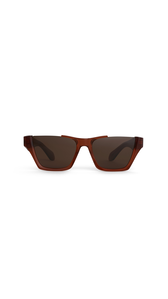 BROWN/CARAMEL - ALA&Iuml;A RECTANGULAR SUNGLASSES