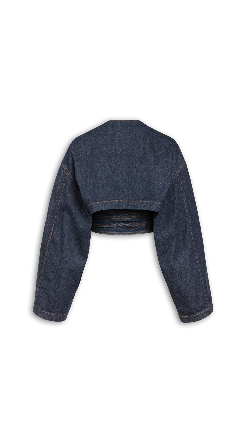 ALA&Iuml;A WRAP DENIM JACKET BLUE - View 4