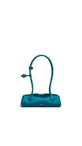 EMERALD - ALA&Iuml;A LE TECKEL SMALL BAG IN SATIN