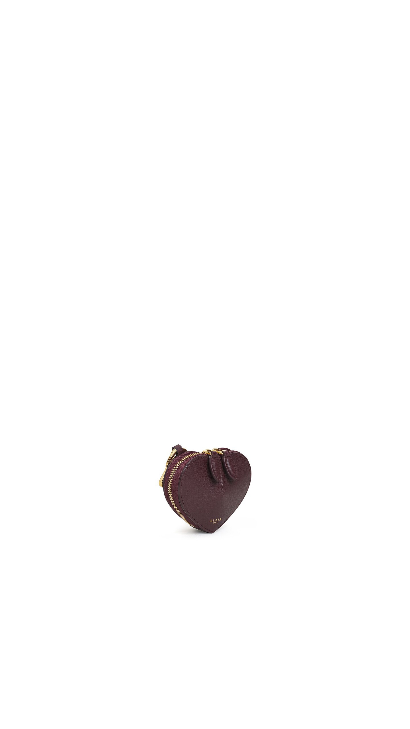 ALA&Iuml;A LE C&OElig;UR COIN PURSE IN GOATSKIN GARNET RED - View 2