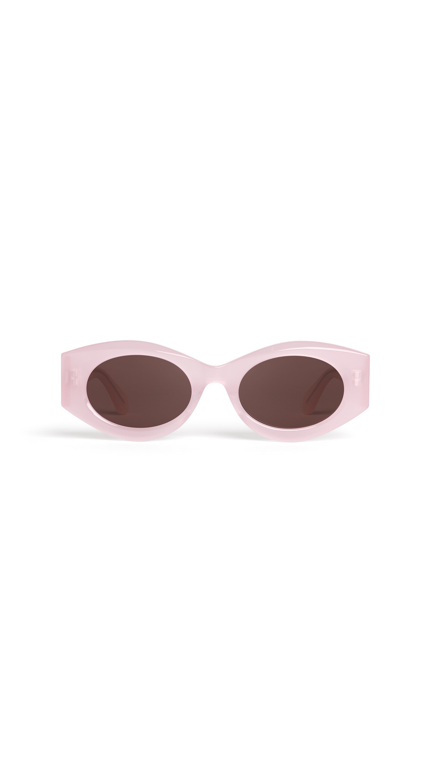 ALA&Iuml;A OVAL SUNGLASSES PINK/BROWN