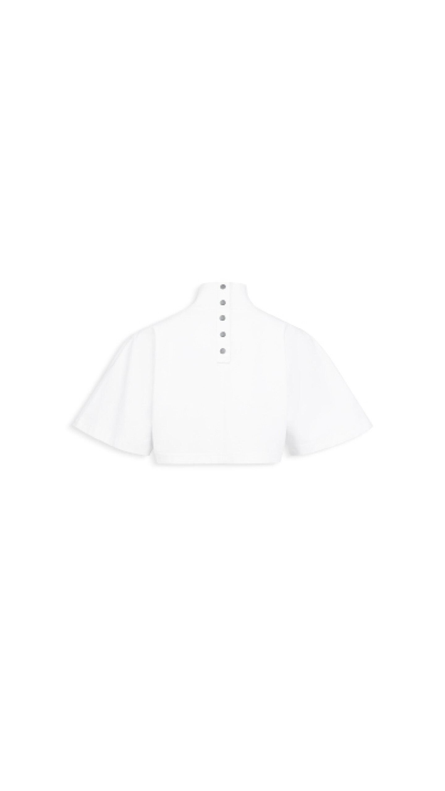 ALA&Iuml;A CROPPED COTTON JERSEY T-SHIRT WHITE - View 2