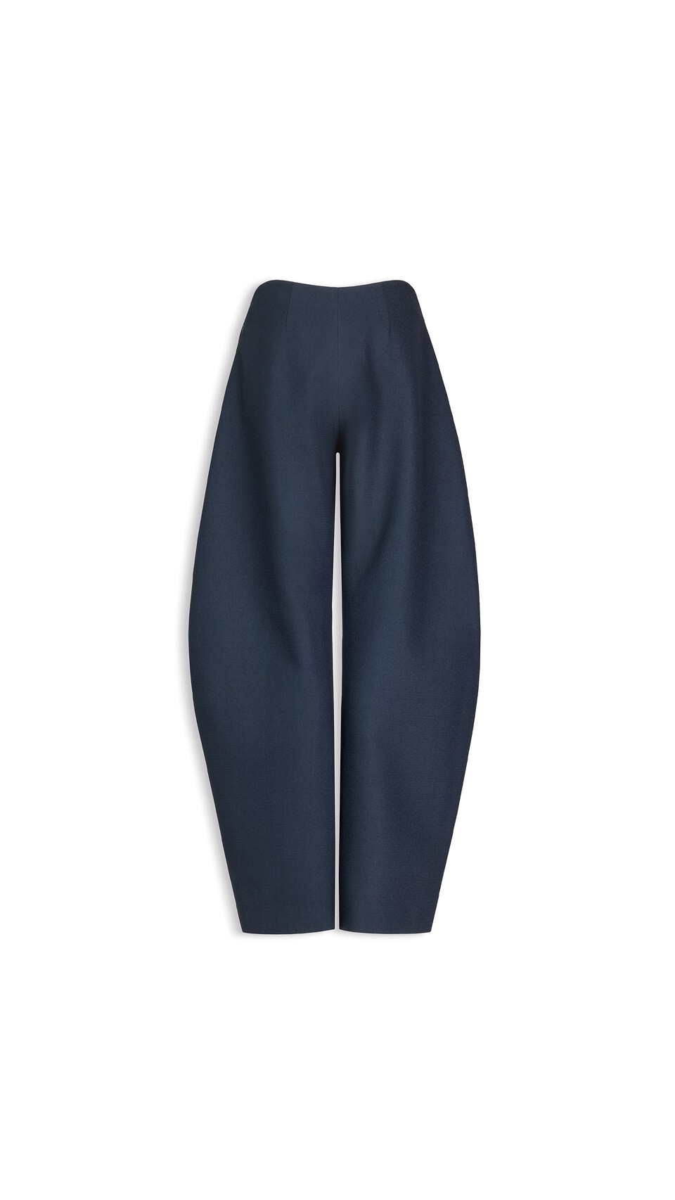 ALA&Iuml;A ROUND WOOL CREPE PANTS GREY - View 2
