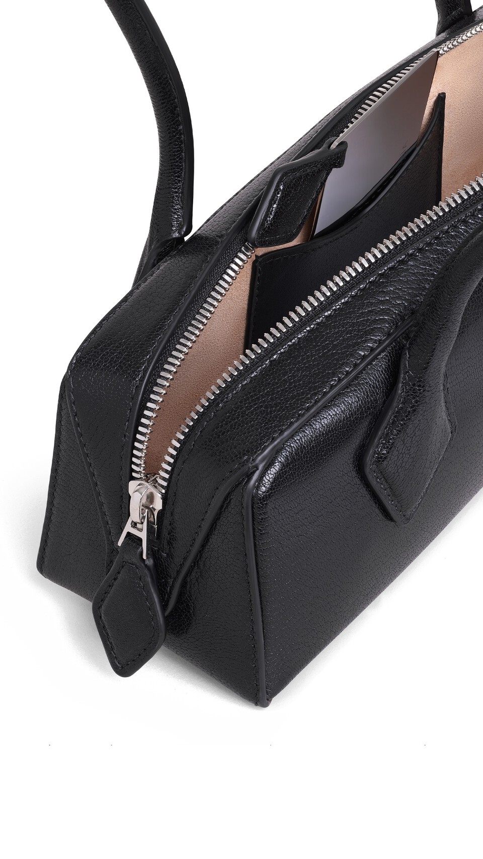 ALA&Iuml;A LE TECKEL SMALL BAG IN LEATHER BLACK - View 3