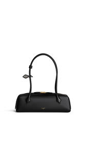 BLACK - ALA&Iuml;A LE TECKEL MEDIUM BAG IN CALFSKIN