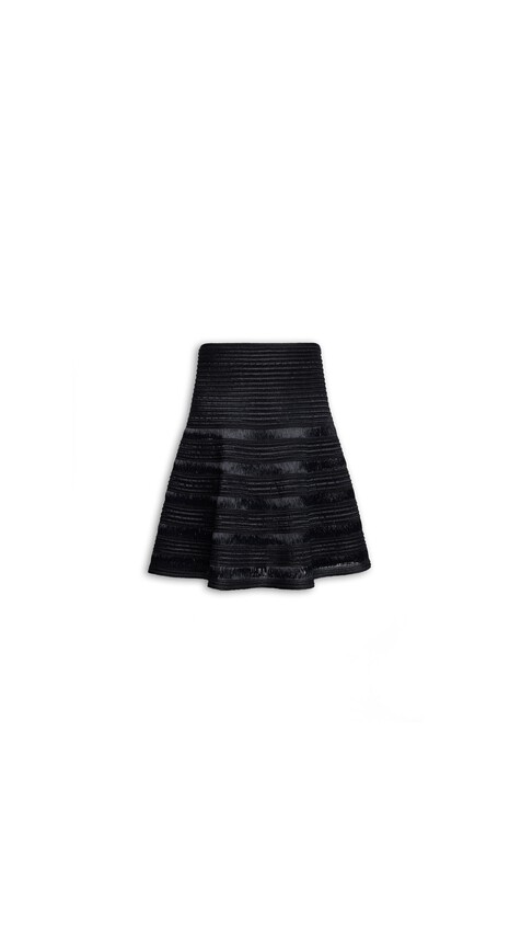 ALA&Iuml;A KNITTED SKIRT BLACK