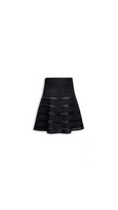 BLACK - ALA&Iuml;A KNITTED SKIRT