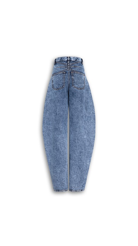 ALA&Iuml;A HIGH WAISTED ROUND JEANS SNOW BLUE - View 2
