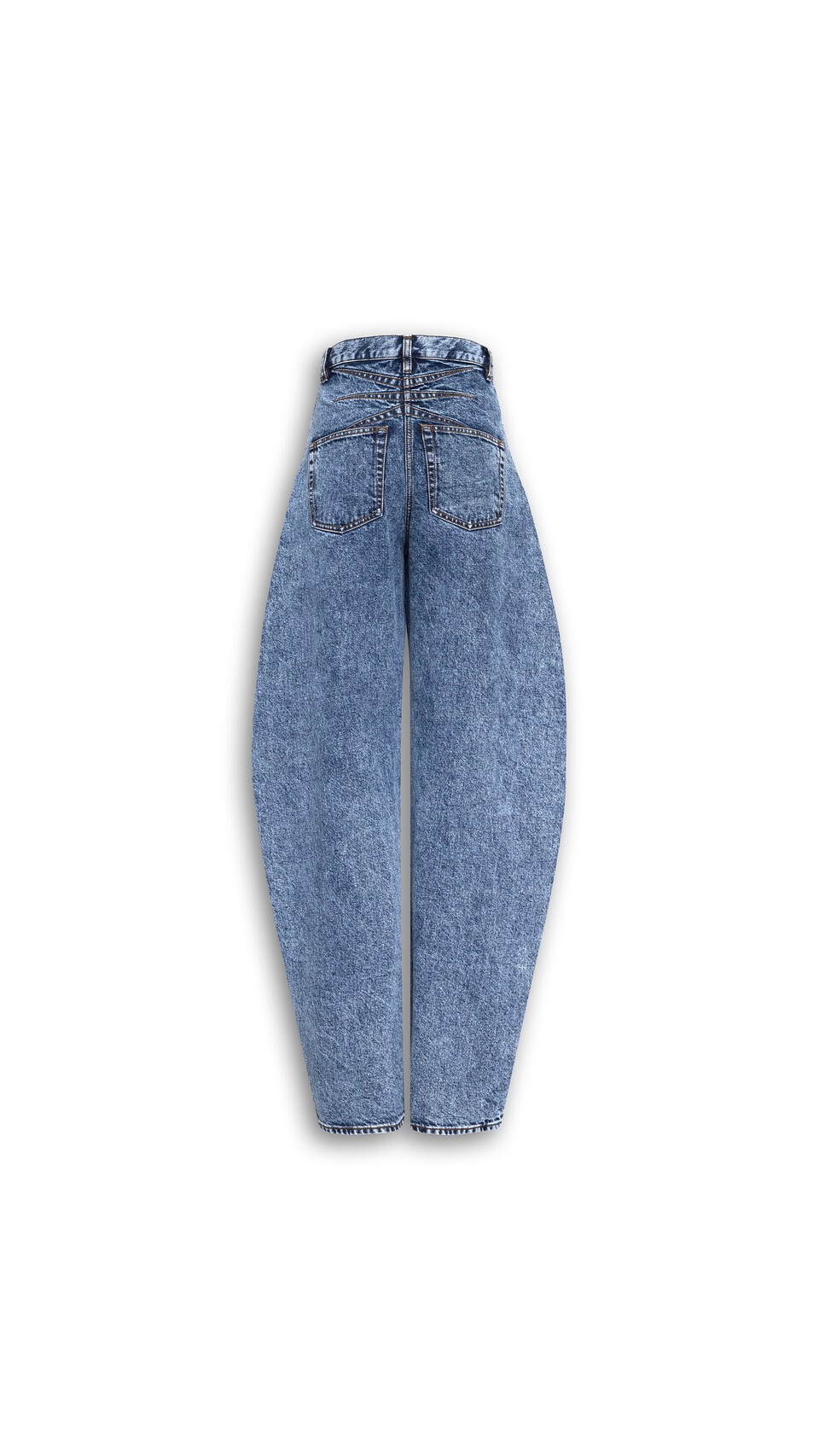 ALA&Iuml;A HIGH WAISTED ROUND JEANS SNOW BLUE - View 2