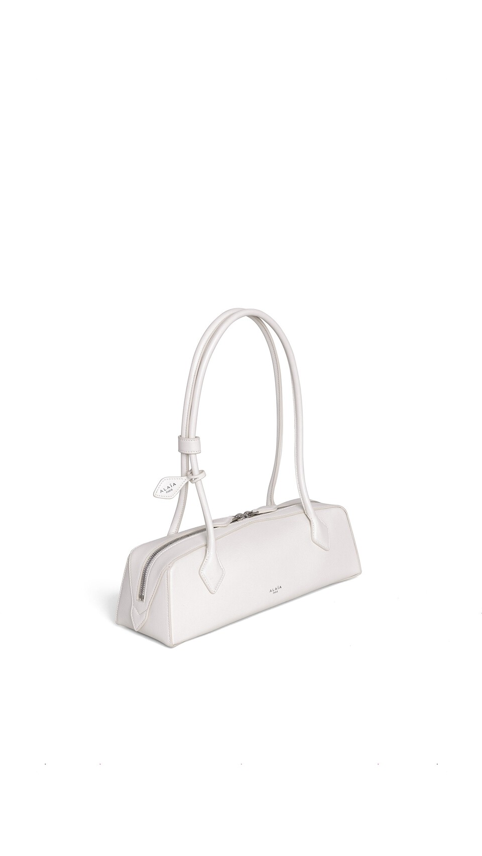 ALA&Iuml;A LE TECKEL MEDIUM BAG IN GOATSKIN IVORY - View 2