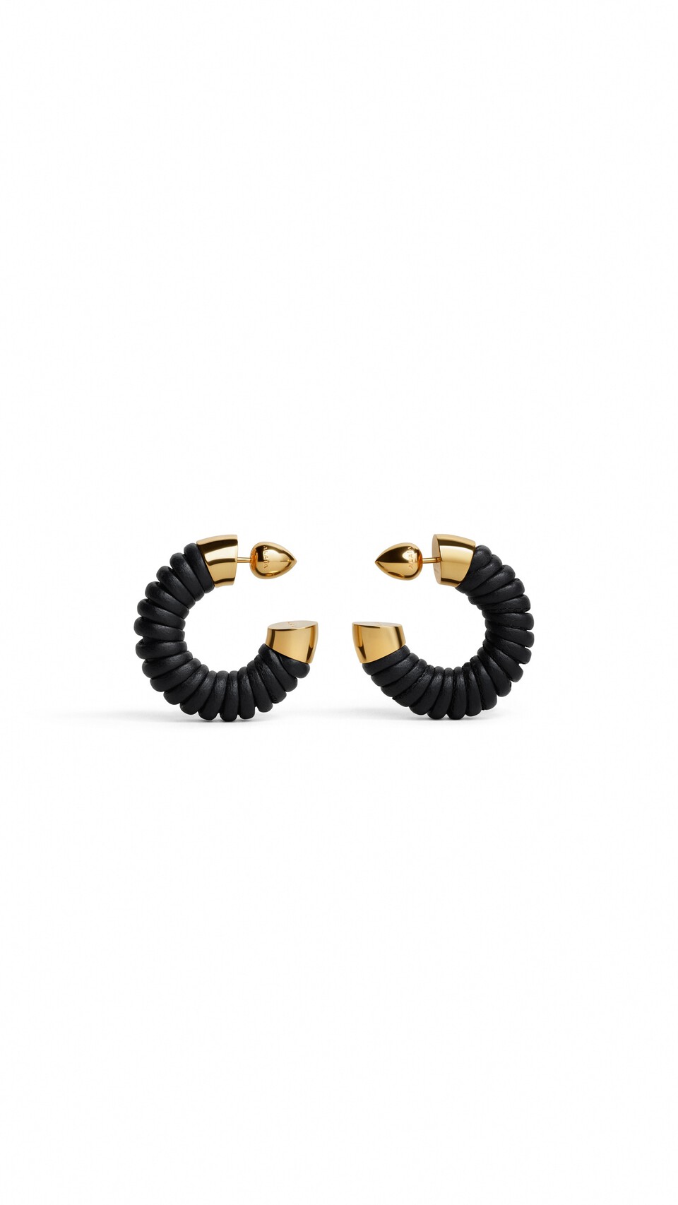ALA&Iuml;A SMALL BOBINE HOOPS BLACK/GOLD