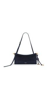 MIDNIGHT - ALA&Iuml;A LE CLICK EAST WEST SMALL BAG IN SUEDE