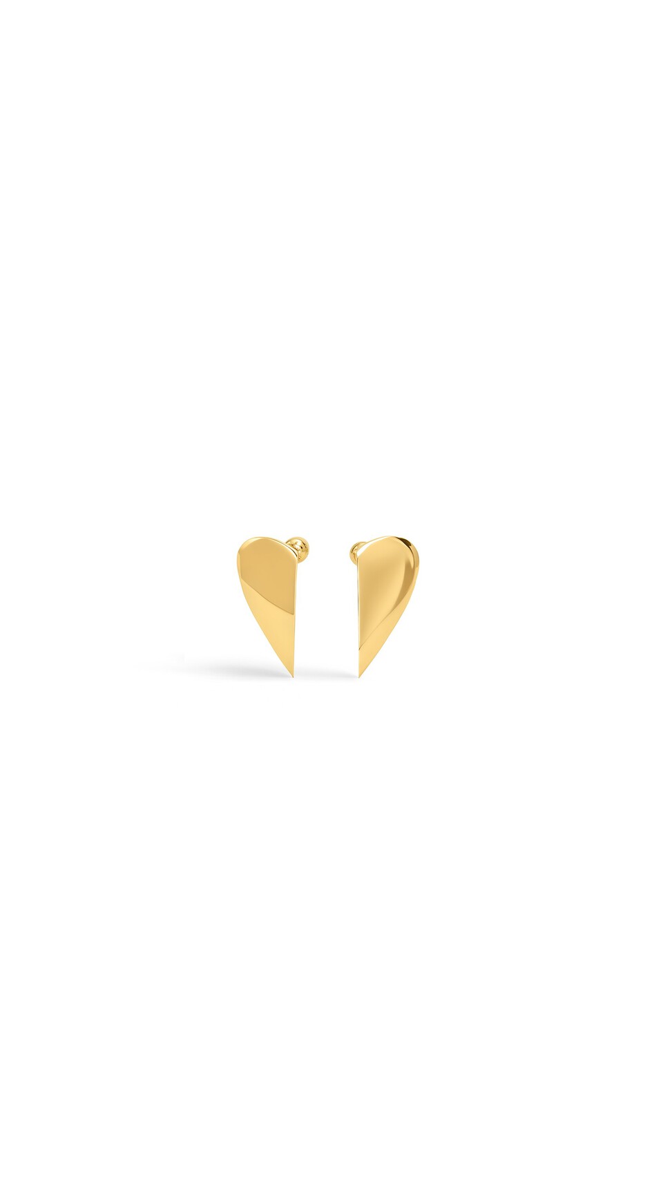 ALA&Iuml;A OHRRINGE DEMI-C&OElig;UR AUS MESSING GELBGOLD-METALLE - View 2