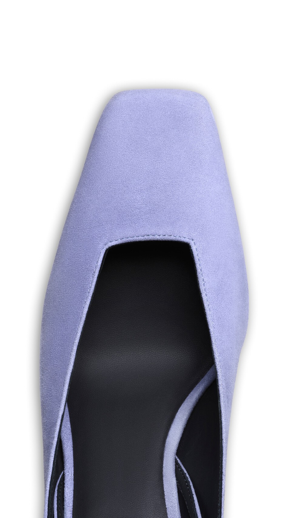 ALA&Iuml;A WAVE WEDGE PUMPS IN SUEDE LILAC - View 4
