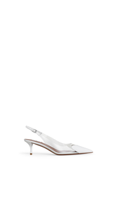 OPTICAL WHITE - ALA&Iuml;A LE C&OElig;UR SLINGBACKS 55 IN PATENT LEATHER