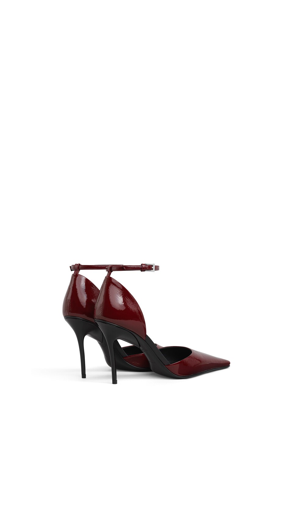 ALA&Iuml;A DROP PUMPS IN LEATHER RUBY - View 3
