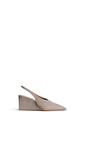 MIST - ALA&Iuml;A CUBE SLINGBACKS IN SUEDE