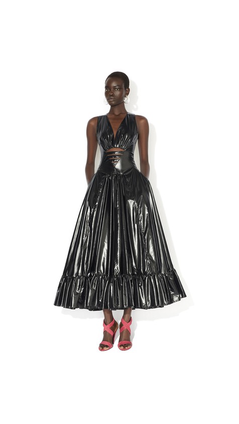 ALA&Iuml;A DEESSE NYLON DRESS BLACK - View 2