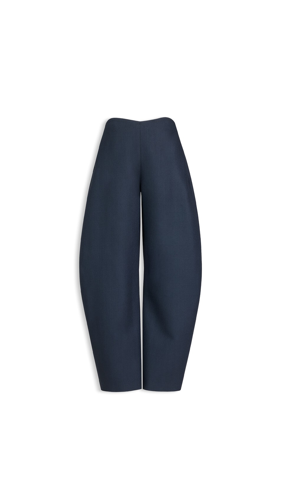 ALA&Iuml;A ROUND WOOL CREPE PANTS GREY