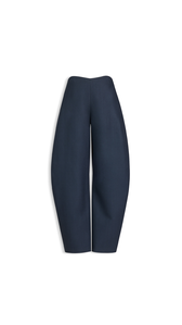 GREY - ALA&Iuml;A ROUND WOOL CREPE PANTS
