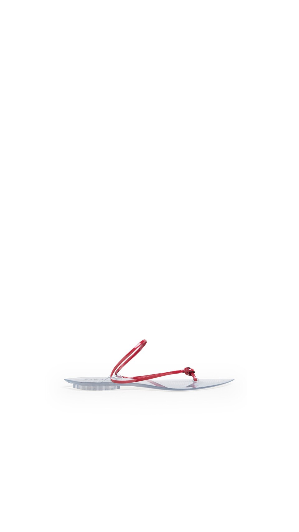 ALA&Iuml;A INVISIBLE THONG IN PATENT LEATHER CARMINE