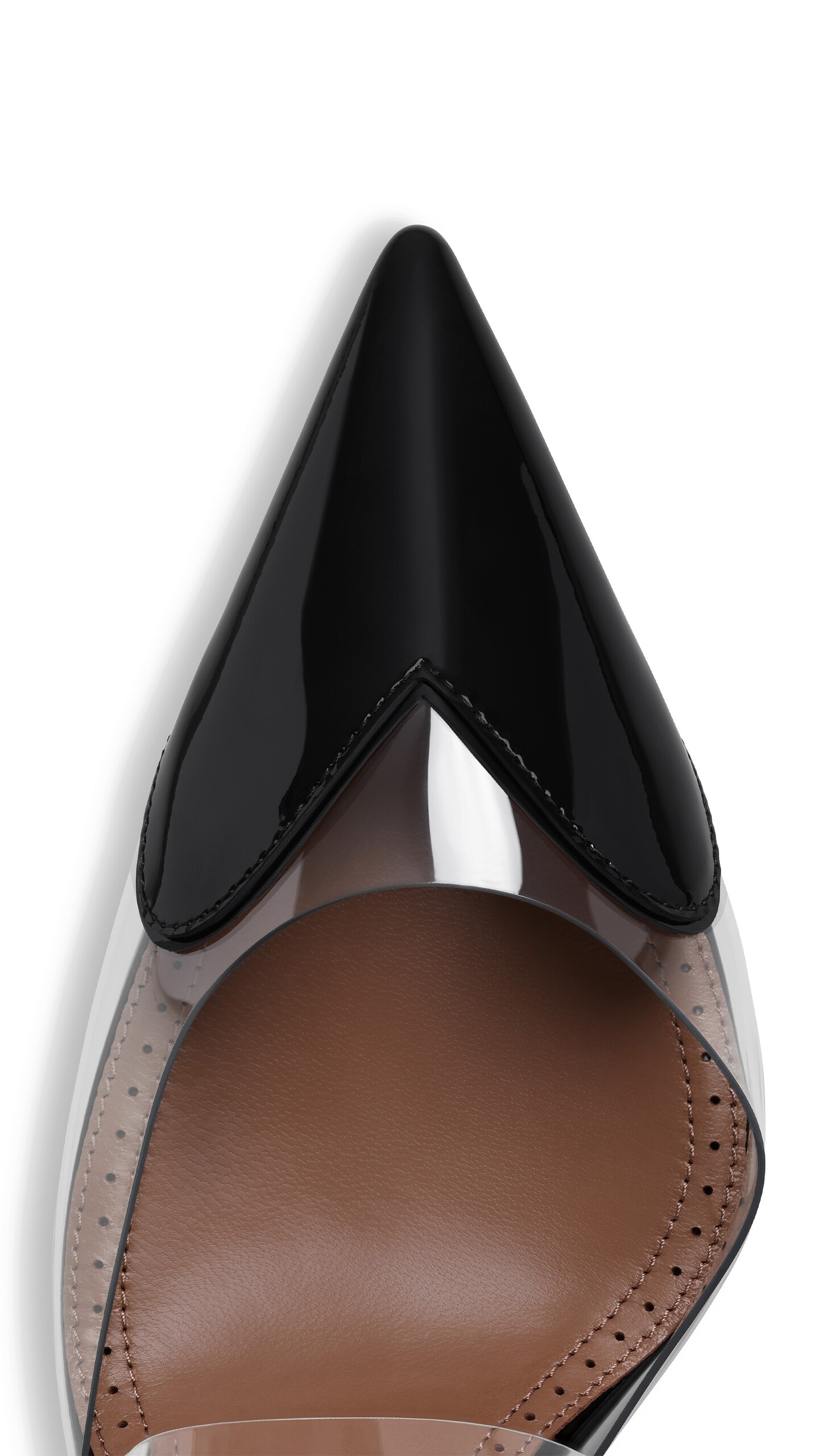 ALA&Iuml;A LE C&OElig;UR MULES IN PATENT LEATHER BLACK - View 4