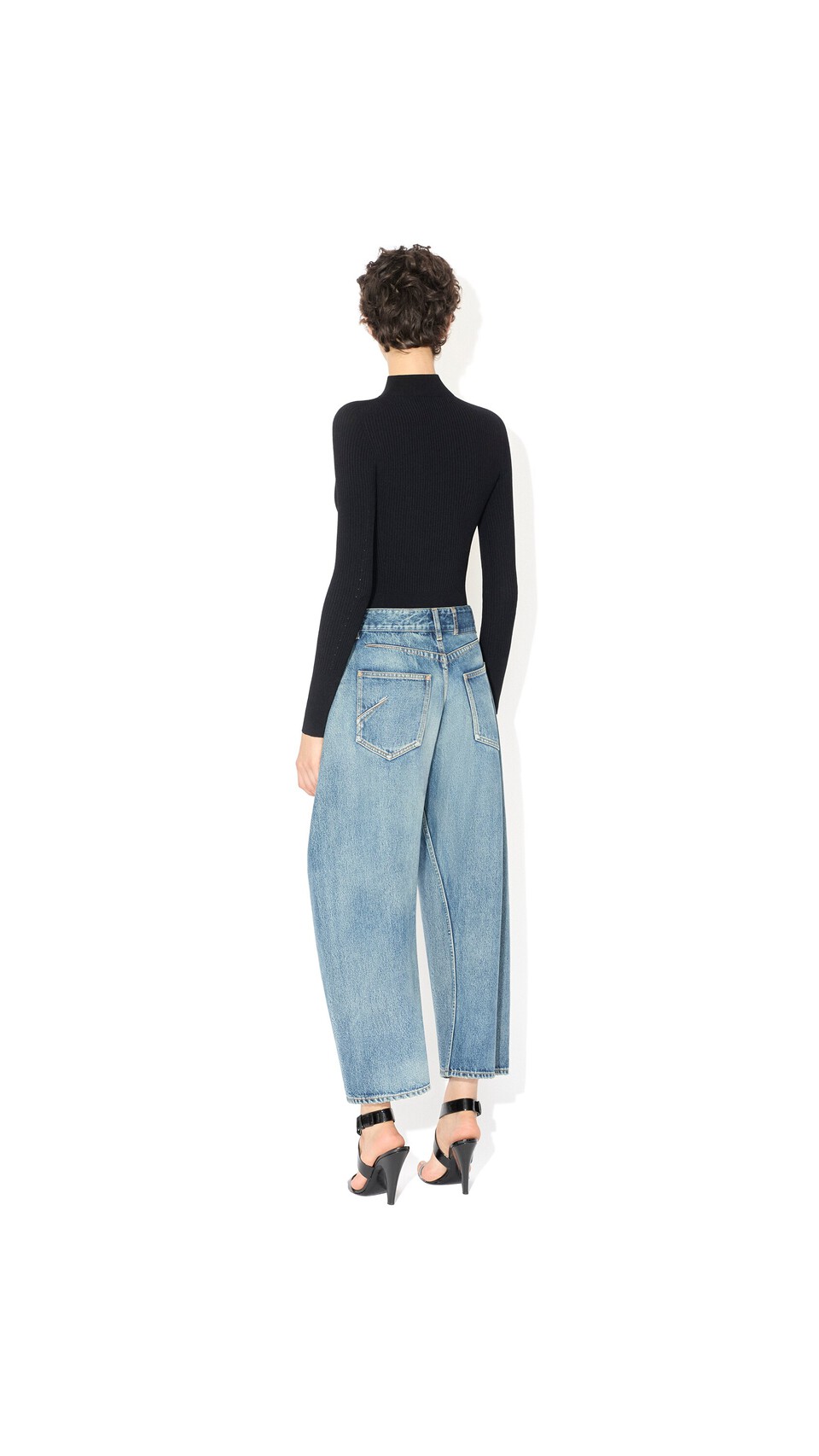 ALA&Iuml;A RODEO DENIM PANTS LIGHT BLUE - View 3
