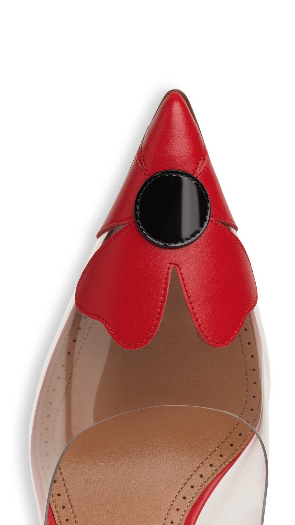 ALA&Iuml;A BLOOM SLINGBACKS IN NAPPA RED - View 4