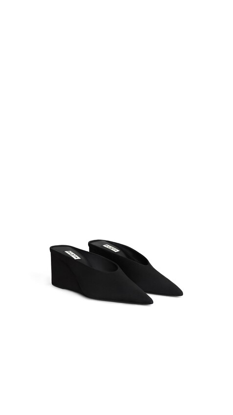 ALA&Iuml;A CUBE WEDGE MULES IN SUEDE  - View 2