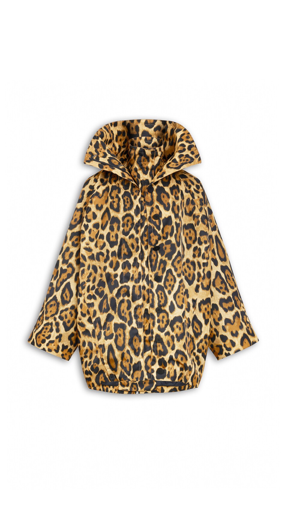 ALA&Iuml;A LAYERED TWILL COAT DARK/CARAMEL - View 3