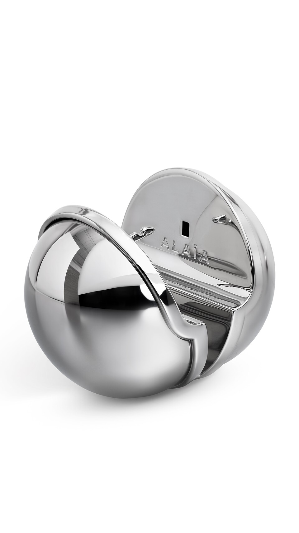 ALA&Iuml;A SPHERE EARRINGS WHITE SILVER - View 2