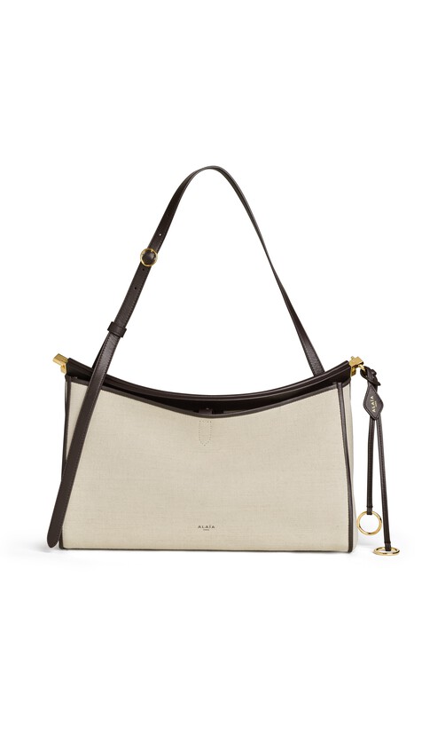 ALA&Iuml;A BORSA LE CLICK POCKET 35 IN TELA NATURALE