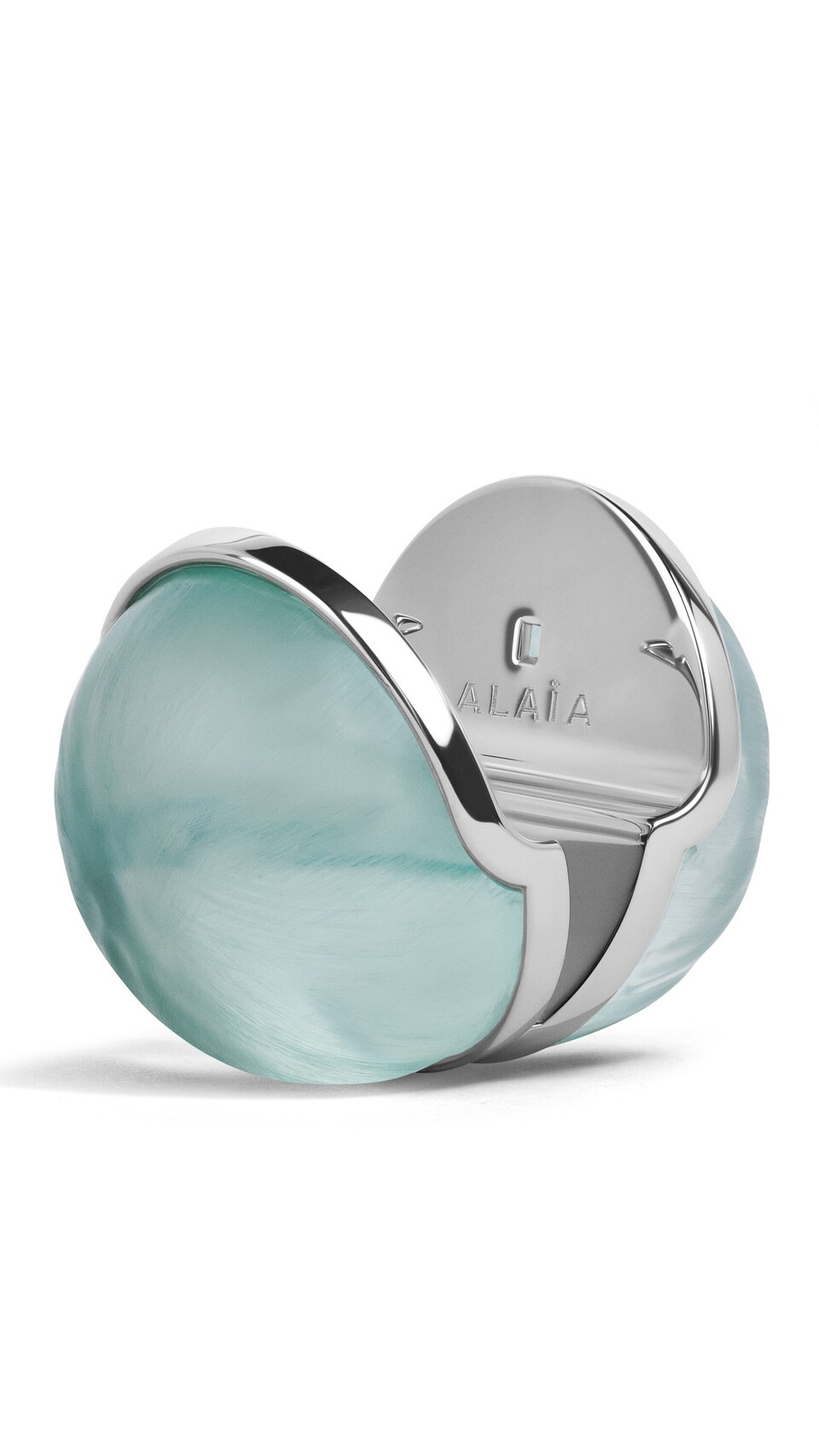 ALA&Iuml;A SPHERE EARRINGS PALE GREEN - View 2