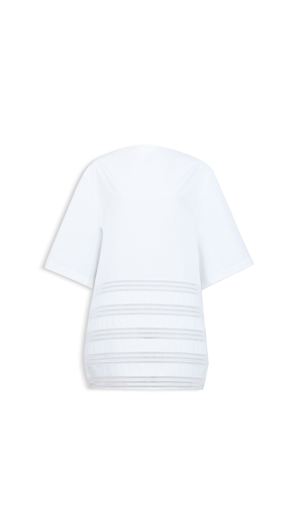 ALA&Iuml;A ROUND POPLIN DRESS WHITE