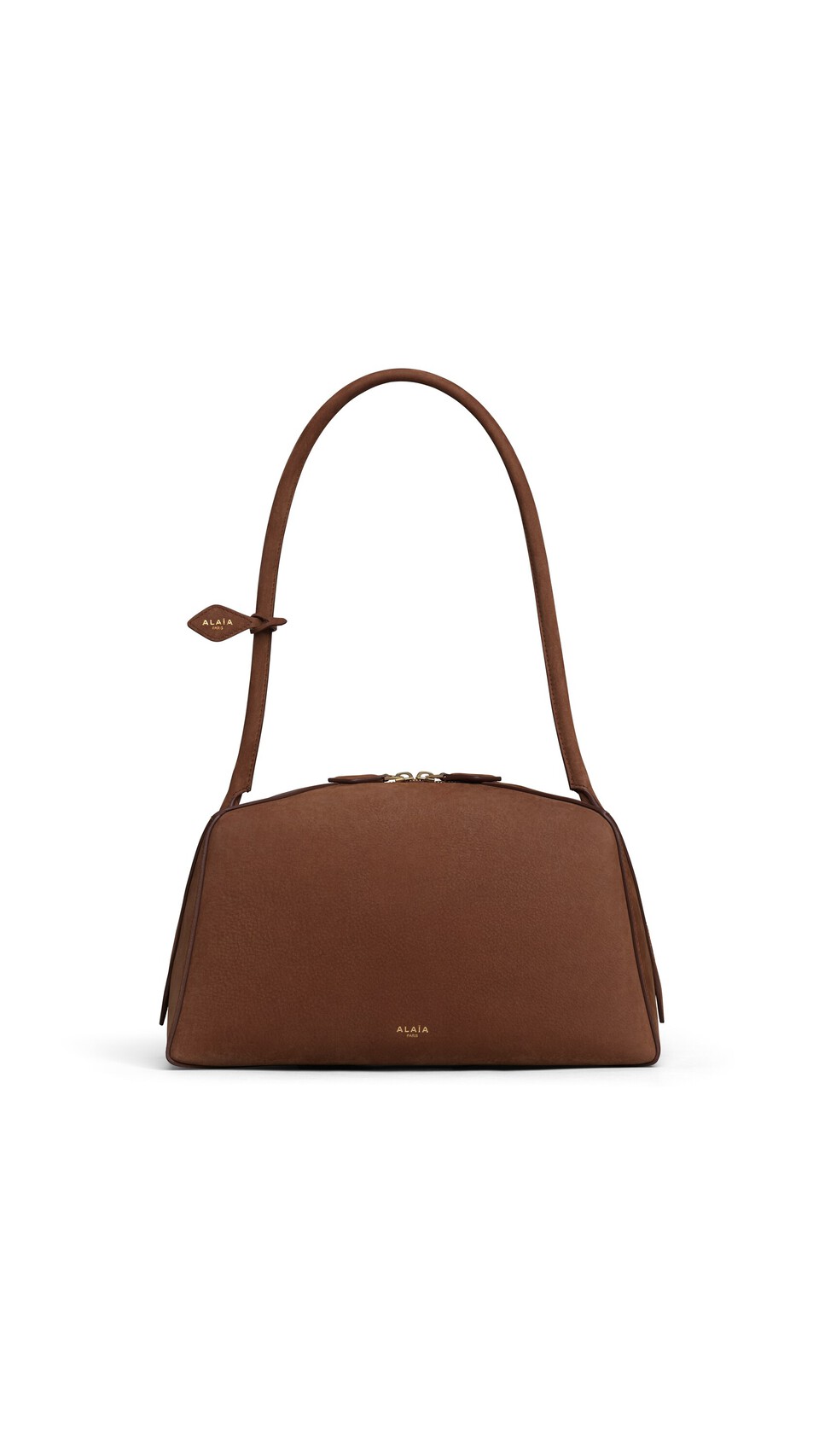 ALA&Iuml;A LE BOULEDOGUE BAG IN NUBUCK BROWN