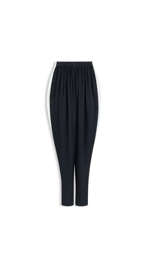 ALA&Iuml;A STRAIGHT CADY PANTS BLACK