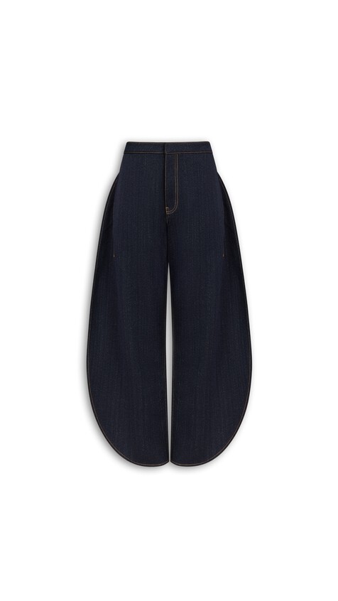 ALA&Iuml;A PETAL DENIM PANTS NIGHT