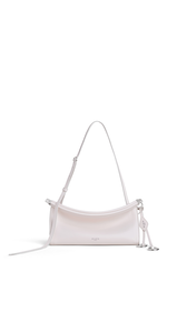 ROSE QUARTZ - ALA&Iuml;A LE CLICK EAST WEST SMALL BAG IN CALFSKIN