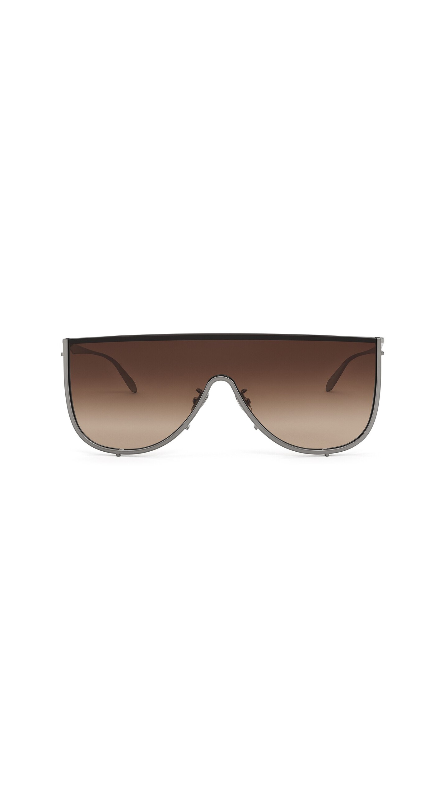 ALA&Iuml;A MASK SUNGLASSES IN METAL BROWN/BLACK