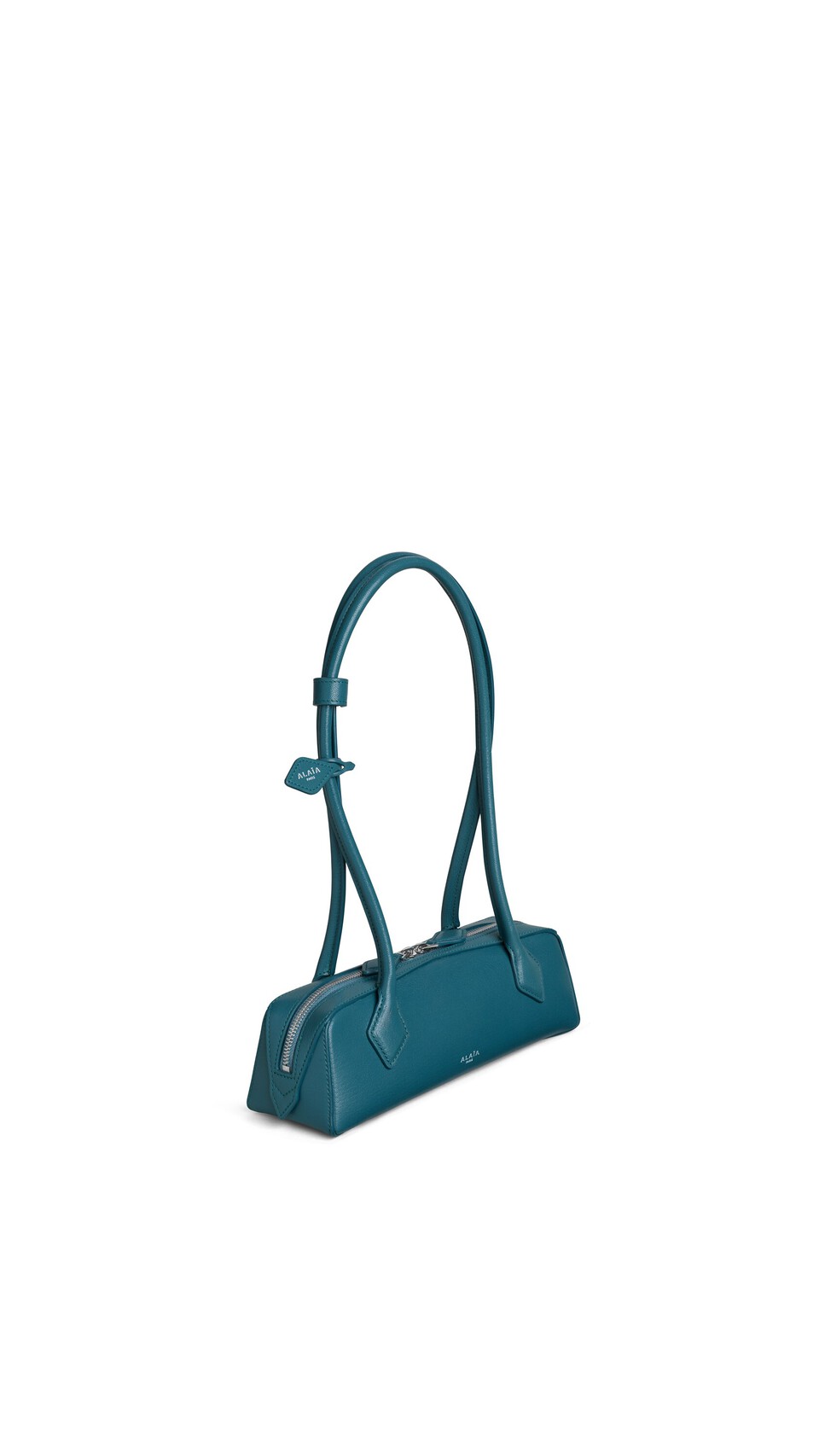 ALA&Iuml;A LE TECKEL SMALL BAG IN LEATHER GREEN GREY - View 2
