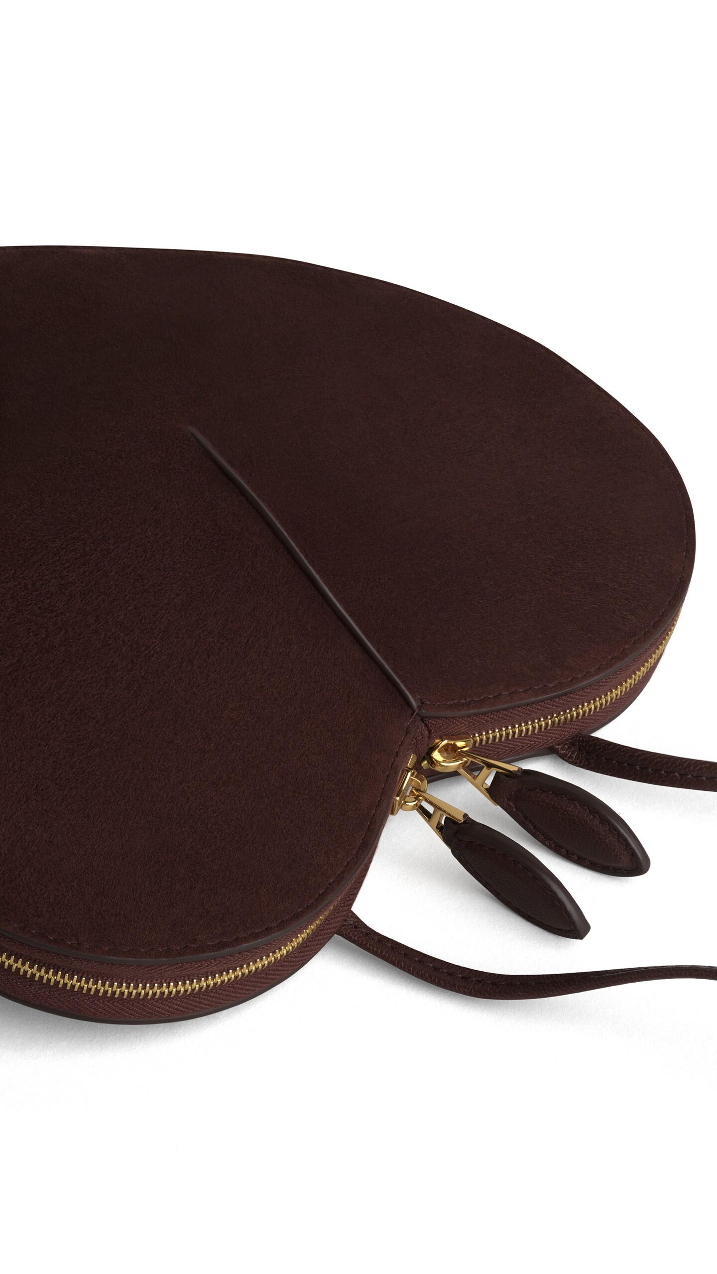ALA&Iuml;A LE C&OElig;UR BI-MATERIAL BAG IN LEATHER BROWN - View 3