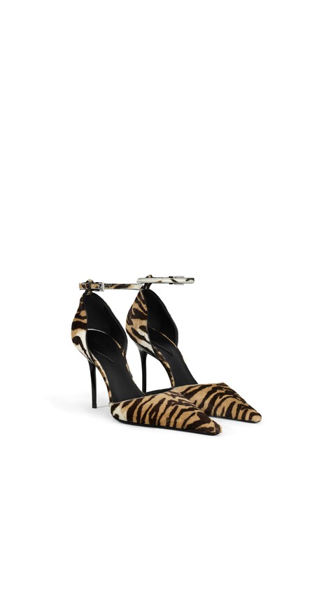 ALA&Iuml;A DROP PUMPS IN HAIRCALF NATURAL - View 2