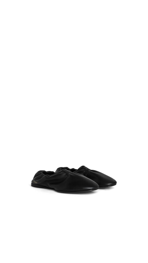 ALA&Iuml;A SUPPLE SLIPPERS IN LEATHER BLACK - View 2