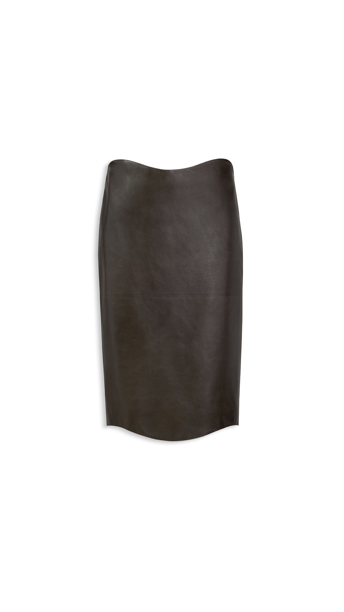 ALA&Iuml;A LAMBSKIN PENCIL SKIRT BLACK