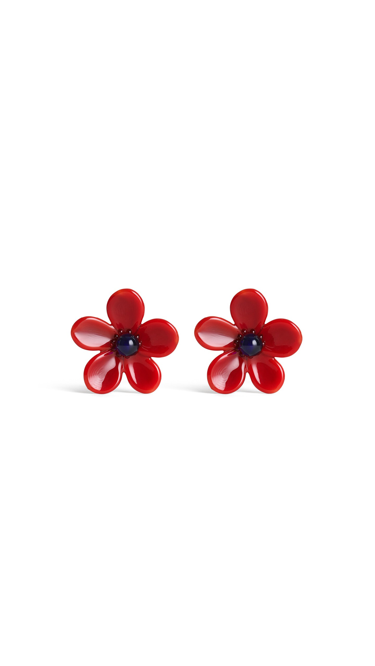 ALA&Iuml;A BLOOM EARRINGS RED