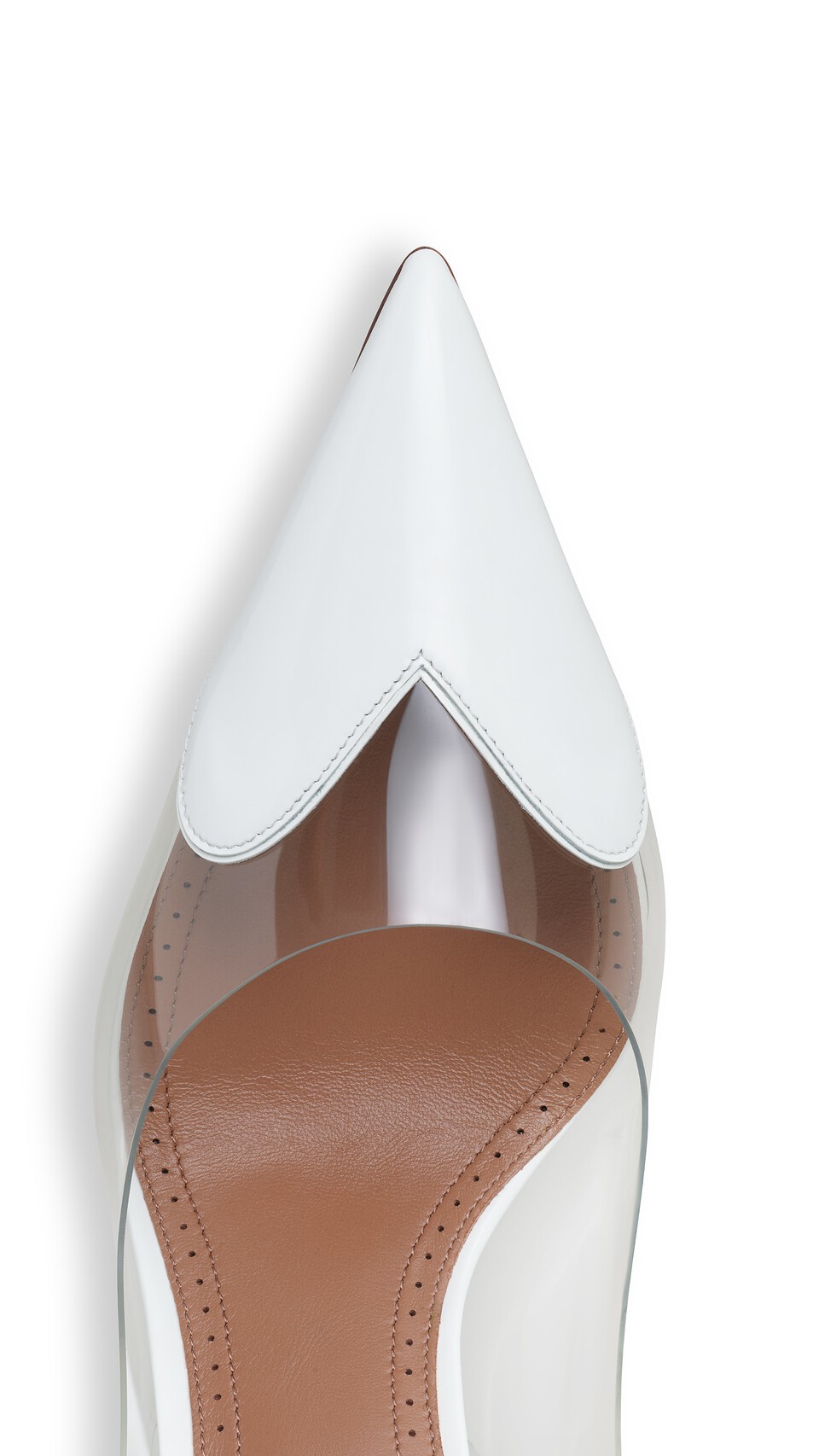 ALA&Iuml;A LE C&OElig;UR SLINGBACKS IN PATENT LEATHER  OPTICAL WHITE - View 4