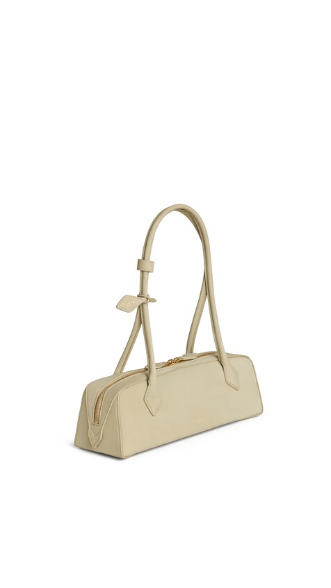 ALA&Iuml;A LE TECKEL MEDIUM BAG IN NUBUCK ALMOND GREEN - View 2