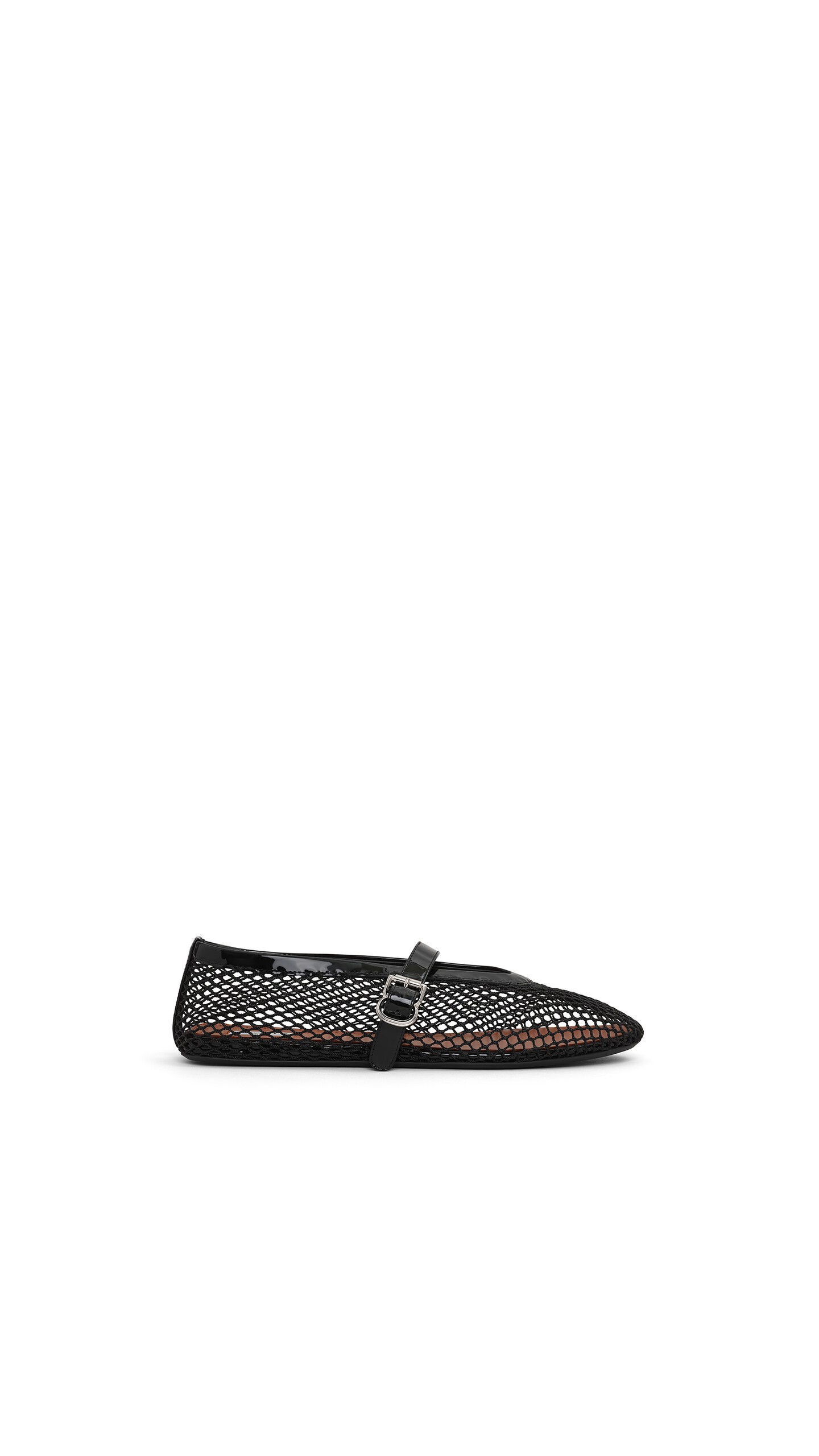ALA&Iuml;A BALLET FLATS IN FISHNET BLACK